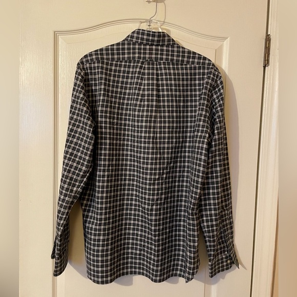 Ralph Lauren 120s 2-Ply Long Sleeve Button Down Christmas Plaid Shirt Size L - Picture 2 of 7